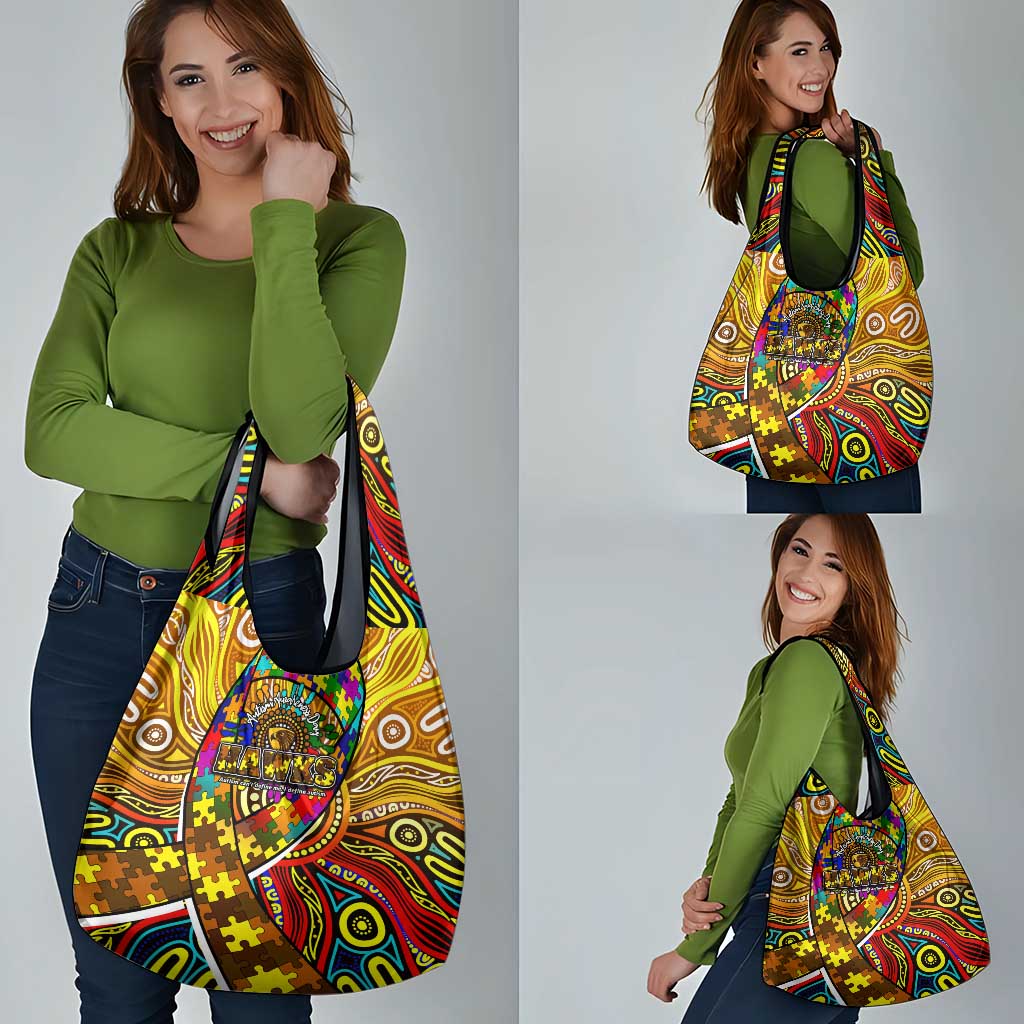 Autism Awareness Australia Hawthorn Hawks Grocery Bag Aboriginal Indigenous Art