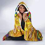 Autism Awareness Australia Hawthorn Hawks Hooded Blanket Aboriginal Indigenous Art