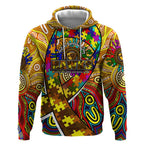 Autism Awareness Australia Hawthorn Hawks Hoodie Aboriginal Indigenous Art