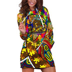Autism Awareness Australia Hawthorn Hawks Hoodie Dress Aboriginal Indigenous Art