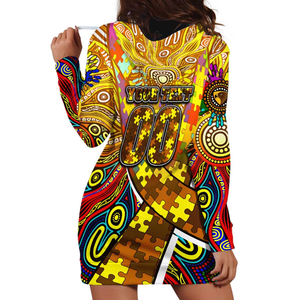 Autism Awareness Australia Hawthorn Hawks Hoodie Dress Aboriginal Indigenous Art