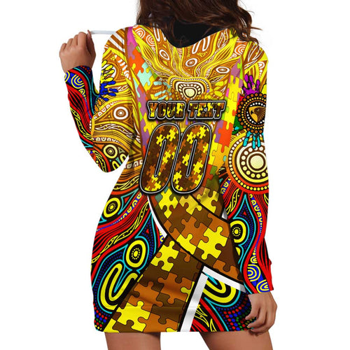 Autism Awareness Australia Hawthorn Hawks Hoodie Dress Aboriginal Indigenous Art
