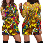 Autism Awareness Australia Hawthorn Hawks Hoodie Dress Aboriginal Indigenous Art