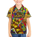 Autism Awareness Australia Hawthorn Hawks Kid Hawaiian Shirt Aboriginal Indigenous Art