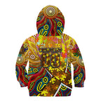 Autism Awareness Australia Hawthorn Hawks Kid Hoodie Aboriginal Indigenous Art