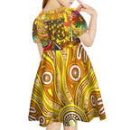 Autism Awareness Australia Hawthorn Hawks Kid Short Sleeve Dress Aboriginal Indigenous Art