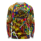 Autism Awareness Australia Hawthorn Hawks Long Sleeve Shirt Aboriginal Indigenous Art