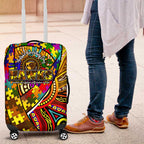 Autism Awareness Australia Hawthorn Hawks Luggage Cover Aboriginal Indigenous Art