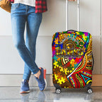Autism Awareness Australia Hawthorn Hawks Luggage Cover Aboriginal Indigenous Art