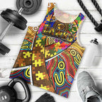 Autism Awareness Australia Hawthorn Hawks Men Tank Top Aboriginal Indigenous Art
