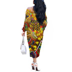 Autism Awareness Australia Hawthorn Hawks Off The Shoulder Long Sleeve Dress Aboriginal Indigenous Art