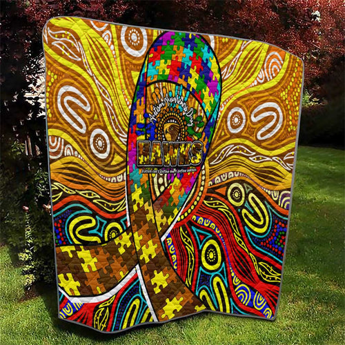 Autism Awareness Australia Hawthorn Hawks Quilt Aboriginal Indigenous Art