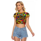 Autism Awareness Australia Hawthorn Hawks Raglan Cropped T Shirt Aboriginal Indigenous Art