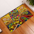 Autism Awareness Australia Hawthorn Hawks Rubber Doormat Aboriginal Indigenous Art