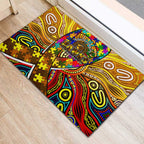 Autism Awareness Australia Hawthorn Hawks Rubber Doormat Aboriginal Indigenous Art