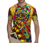 Autism Awareness Australia Hawthorn Hawks Rugby Jersey Aboriginal Indigenous Art