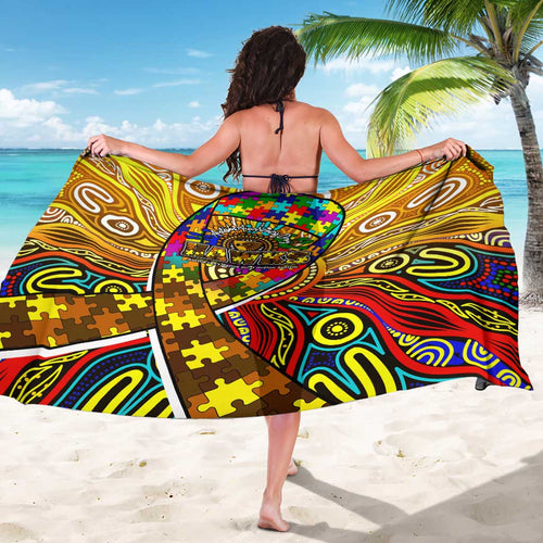Autism Awareness Australia Hawthorn Hawks Sarong Aboriginal Indigenous Art