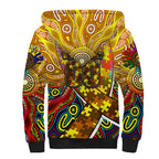Autism Awareness Australia Hawthorn Hawks Sherpa Hoodie Aboriginal Indigenous Art