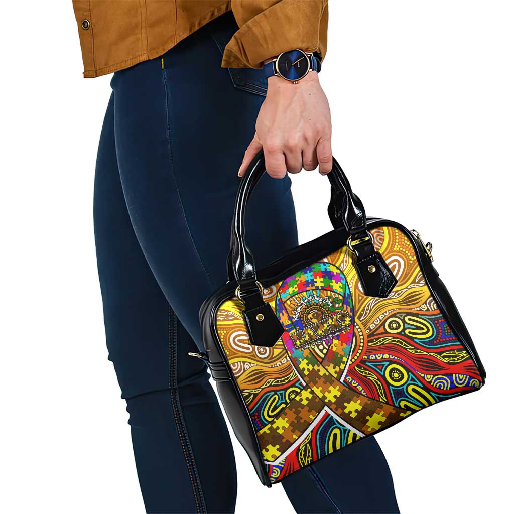 Autism Awareness Australia Hawthorn Hawks Shoulder Handbag Aboriginal Indigenous Art