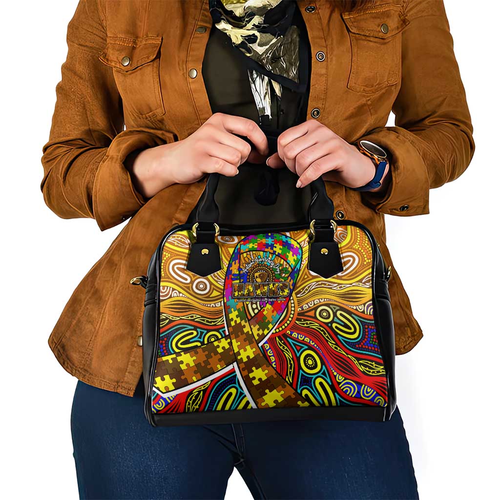Autism Awareness Australia Hawthorn Hawks Shoulder Handbag Aboriginal Indigenous Art