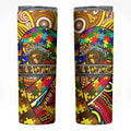 Autism Awareness Australia Hawthorn Hawks Skinny Tumbler Aboriginal Indigenous Art