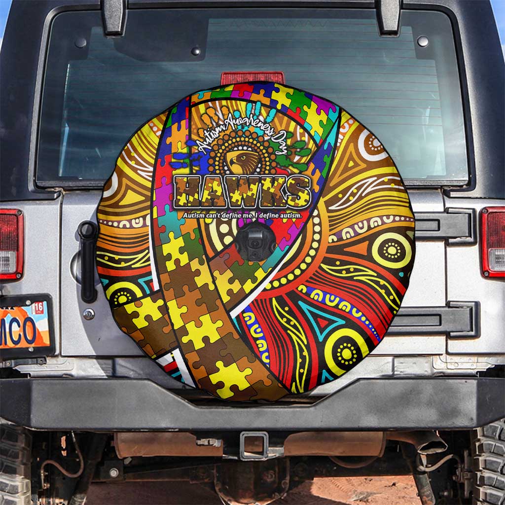Autism Awareness Australia Hawthorn Hawks Spare Tire Cover Aboriginal Indigenous Art