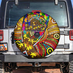 Autism Awareness Australia Hawthorn Hawks Spare Tire Cover Aboriginal Indigenous Art