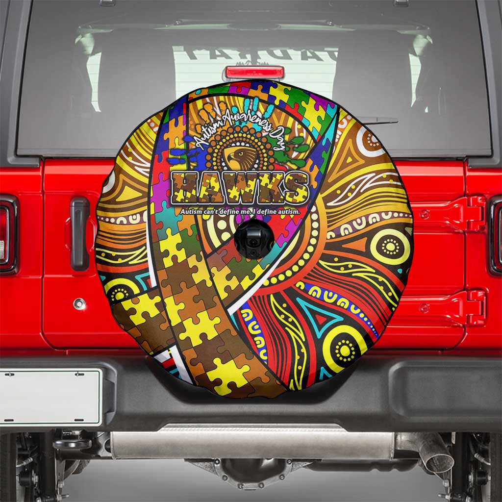 Autism Awareness Australia Hawthorn Hawks Spare Tire Cover Aboriginal Indigenous Art