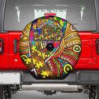 Autism Awareness Australia Hawthorn Hawks Spare Tire Cover Aboriginal Indigenous Art