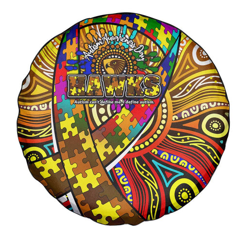 Autism Awareness Australia Hawthorn Hawks Spare Tire Cover Aboriginal Indigenous Art