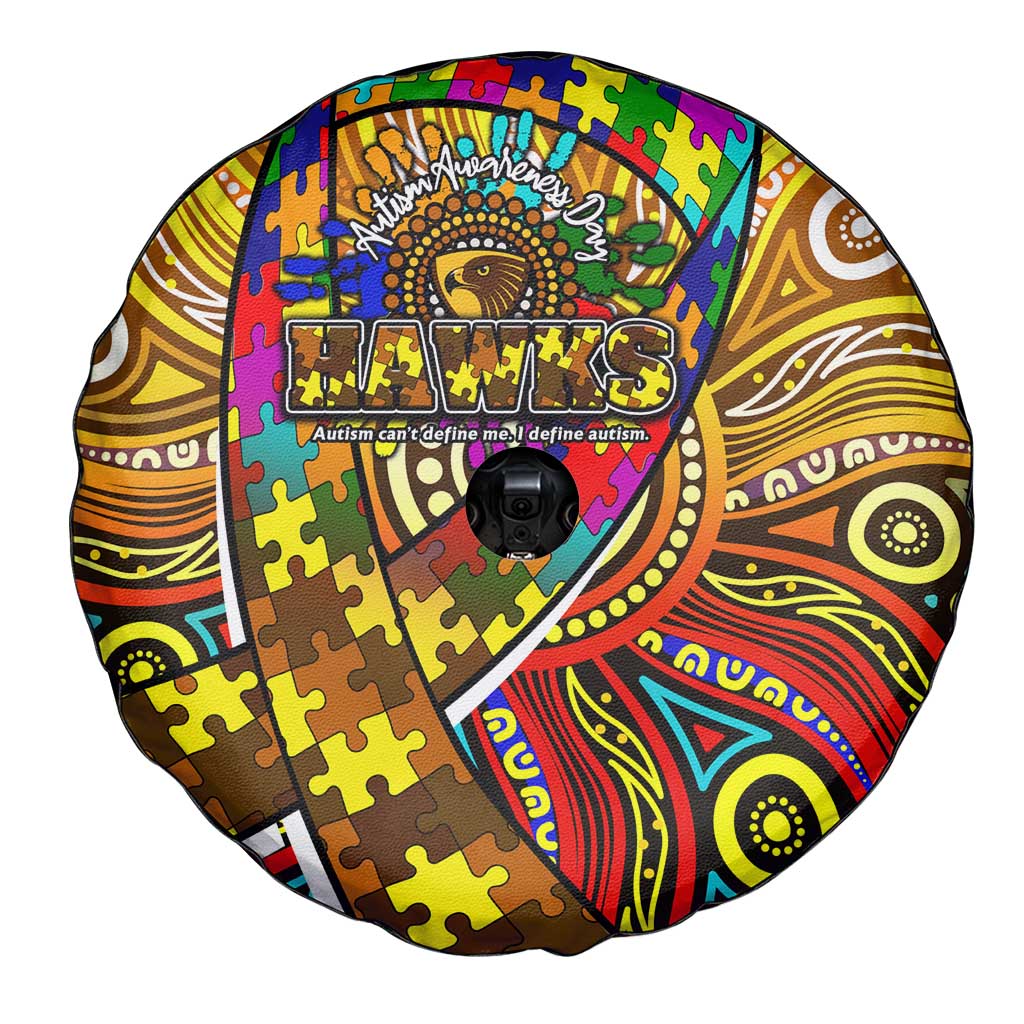Autism Awareness Australia Hawthorn Hawks Spare Tire Cover Aboriginal Indigenous Art
