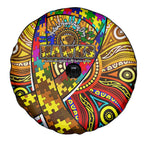 Autism Awareness Australia Hawthorn Hawks Spare Tire Cover Aboriginal Indigenous Art