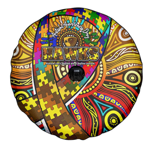Autism Awareness Australia Hawthorn Hawks Spare Tire Cover Aboriginal Indigenous Art