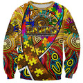 Autism Awareness Australia Hawthorn Hawks Sweatshirt Aboriginal Indigenous Art