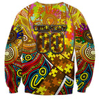 Autism Awareness Australia Hawthorn Hawks Sweatshirt Aboriginal Indigenous Art