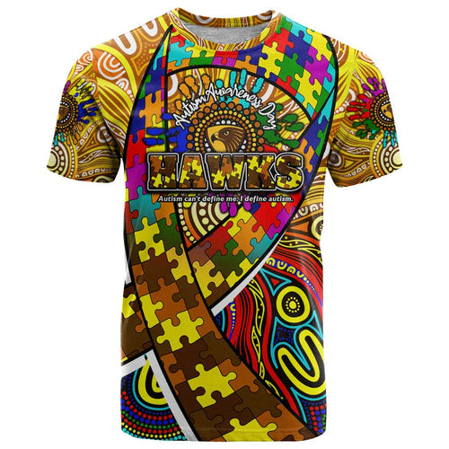 Autism Awareness Australia Hawthorn Hawks T Shirt Aboriginal Indigenous Art