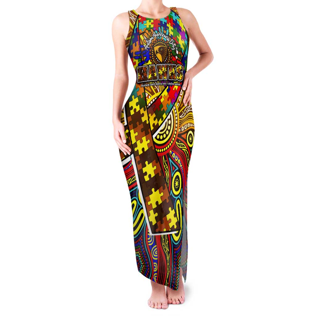 Autism Awareness Australia Hawthorn Hawks Tank Maxi Dress Aboriginal Indigenous Art
