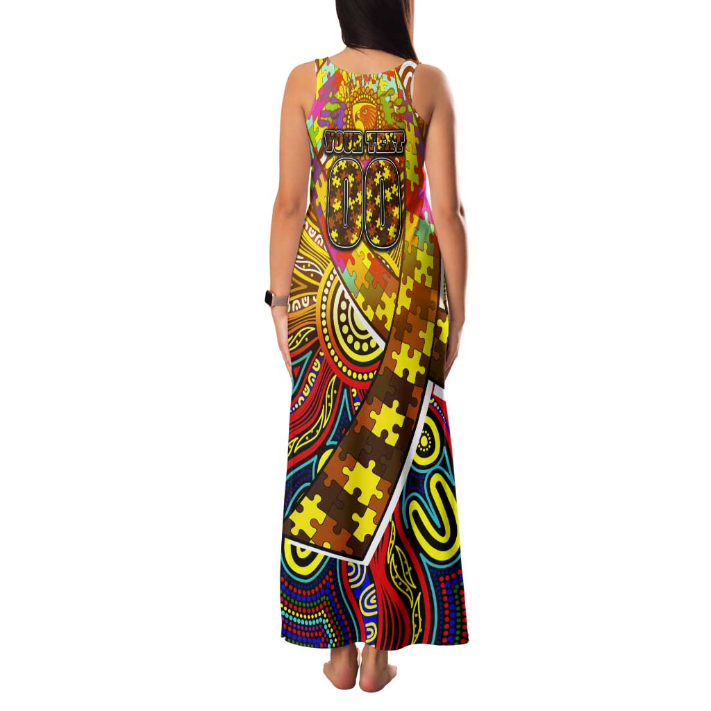 Autism Awareness Australia Hawthorn Hawks Tank Maxi Dress Aboriginal Indigenous Art