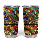 Autism Awareness Australia Hawthorn Hawks Tumbler Cup Aboriginal Indigenous Art