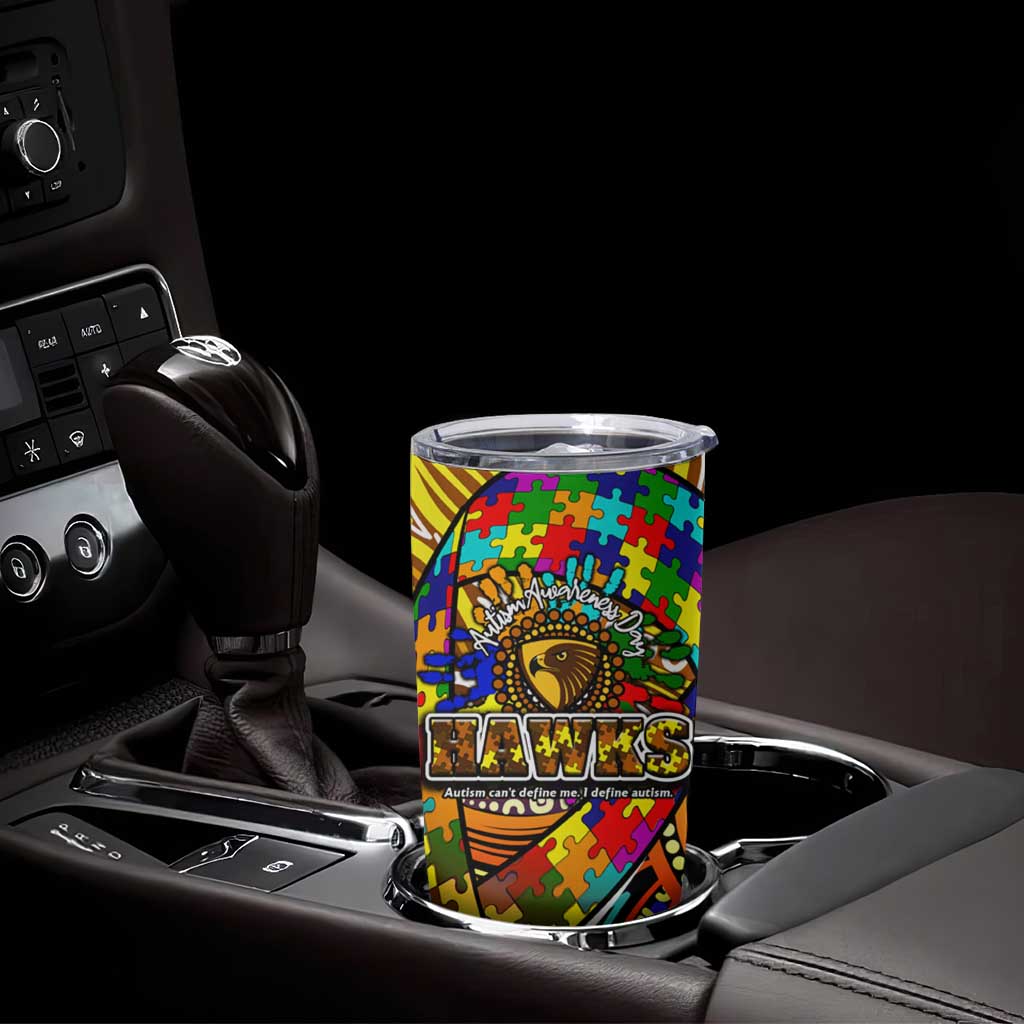 Autism Awareness Australia Hawthorn Hawks Tumbler Cup Aboriginal Indigenous Art