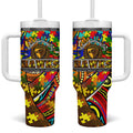 Autism Awareness Australia Hawthorn Hawks Tumbler With Handle Aboriginal Indigenous Art