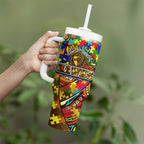 Autism Awareness Australia Hawthorn Hawks Tumbler With Handle Aboriginal Indigenous Art