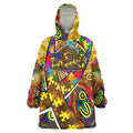 Autism Awareness Australia Hawthorn Hawks Wearable Blanket Hoodie Aboriginal Indigenous Art
