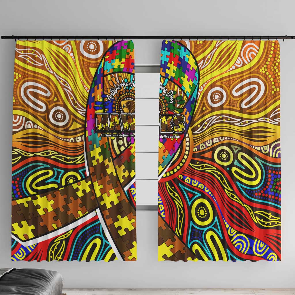 Autism Awareness Australia Hawthorn Hawks Window Curtain Aboriginal Indigenous Art