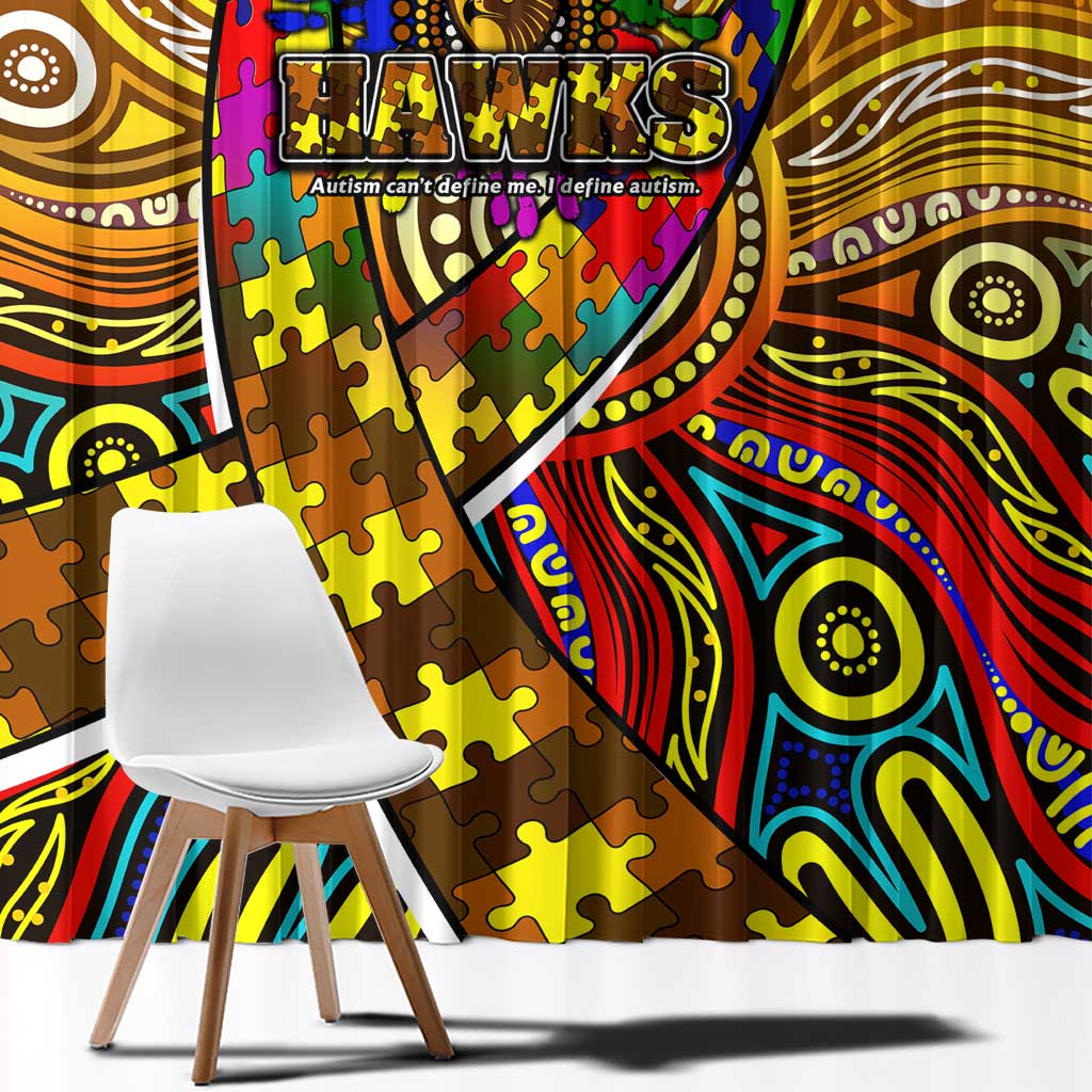 Autism Awareness Australia Hawthorn Hawks Window Curtain Aboriginal Indigenous Art