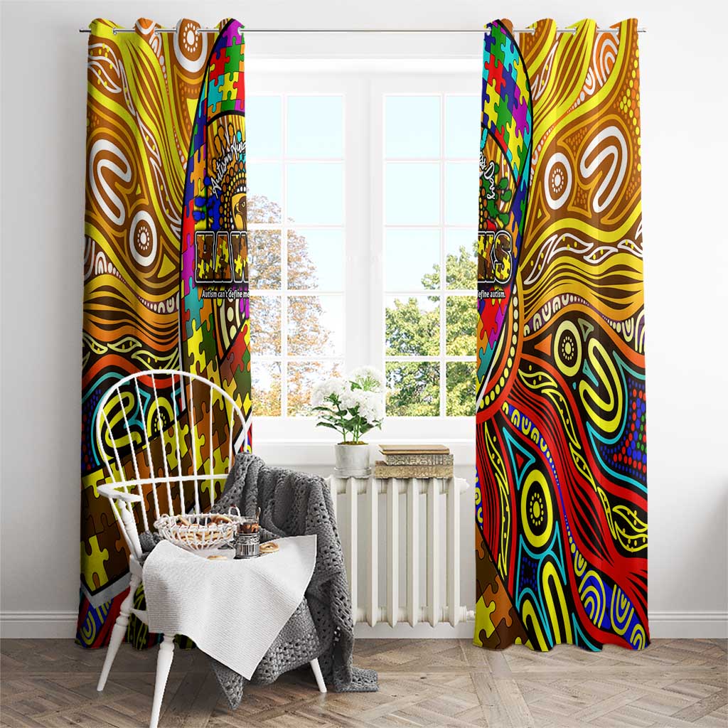 Autism Awareness Australia Hawthorn Hawks Window Curtain Aboriginal Indigenous Art