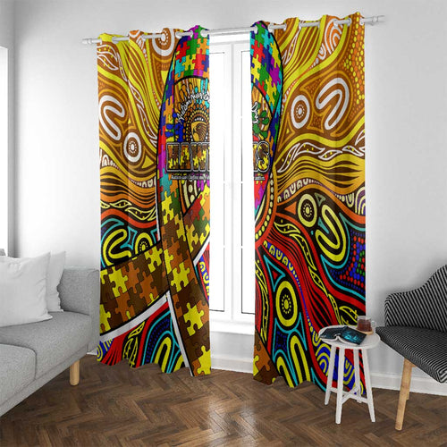 Autism Awareness Australia Hawthorn Hawks Window Curtain Aboriginal Indigenous Art
