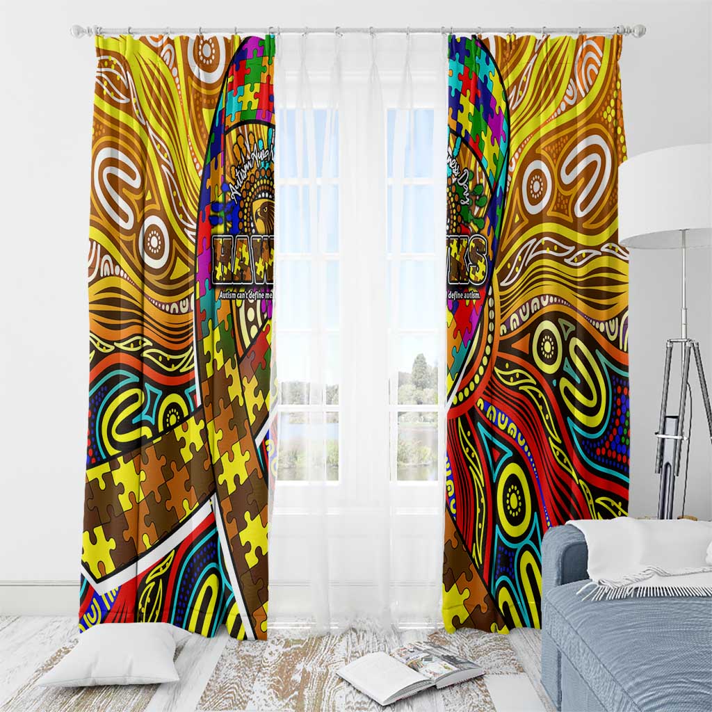 Autism Awareness Australia Hawthorn Hawks Window Curtain Aboriginal Indigenous Art