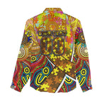 Autism Awareness Australia Hawthorn Hawks Women Casual Shirt Aboriginal Indigenous Art