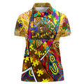 Autism Awareness Australia Hawthorn Hawks Women Polo Shirt Aboriginal Indigenous Art